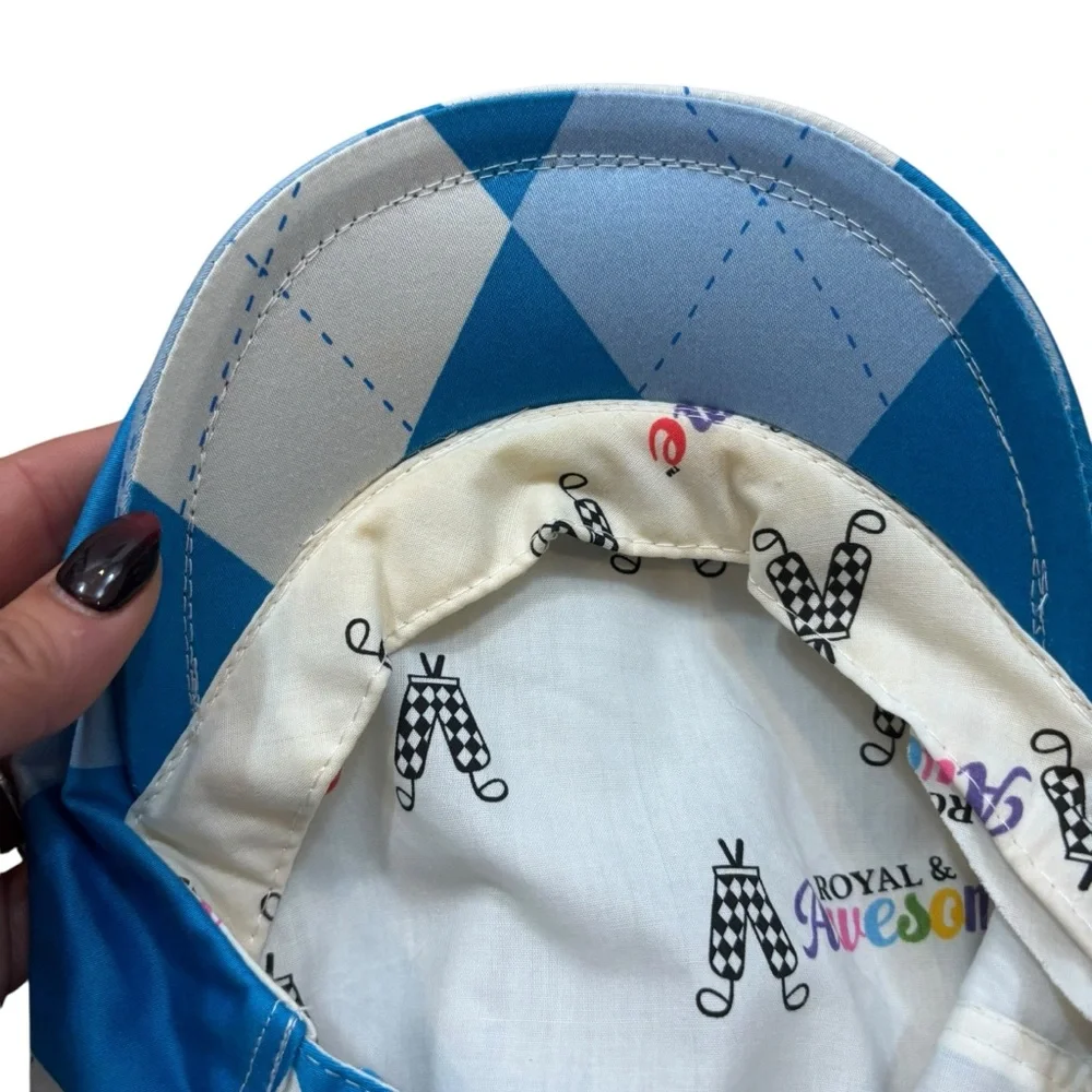 Men’s Royal & Awesome Old Tom's‎ Flat Cap Blue and White One Size Adjustable